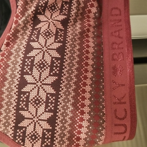 💕LUCKY BRAND💕 Bralettes (2 Pack) Snowflake Pattern & Black Small S NWT - Picture 4 of 8